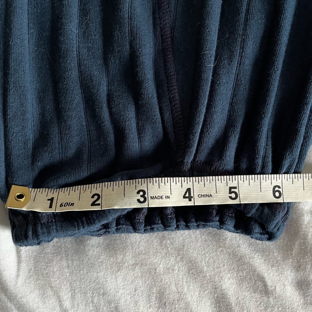 Free People Intimately Coffee Chat Joggers Soft Comfy BLUE Cotton Sz Medium NWOT - Picture 14 of 14